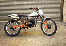 Suzuki TS 185 Scrambler Le Petit Merde two stroke smoke dirt bike off road custom bike